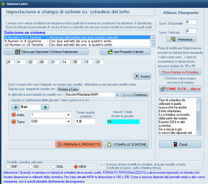 sviluppare sistemi al lotto